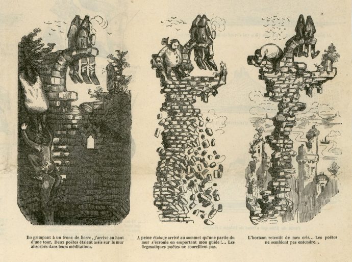 Fig. 85 – G. Doré, détails extraits de Voyage sur les bords du Rhin, n° 175, Journal pour rire, 6 juin 1851