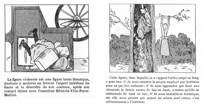 Fig. 94 – Christophe, cases extraites du Savant Cosinus et de la Famille Fenouillard, Le Petit Français illustré, 1899 et 1891