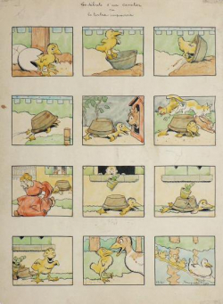 Benjamin Rabier, « Les débuts d'un caneton ou la tortue improvisée ».