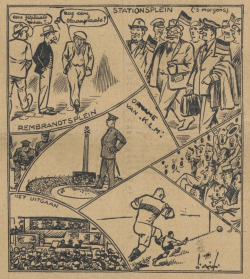 Illustrations signées D'Aix parus dans le journal néérlandais Algemeen Handelsblad