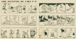 Strips "Uma Aventura de Cada Vez" signés Cesar, revue Novidades, 1950-53