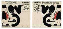 Personnage à découper, publicité pour Le Journal