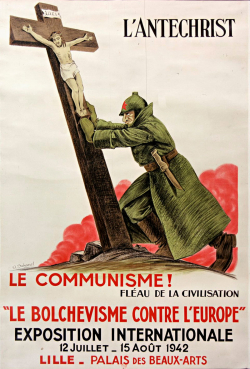 Affiche "L’Antéchrist, le communisme", signé par Duhamel, 1942