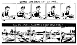 Strips Mimi-Chou, parus dans Sensations, entre 1942 et 1944