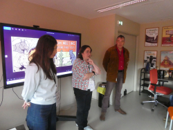 De gauche à droite : Irène Leroy Ladurie, Catherine Ferreyrolles et Renaud Chavanne pour le prix SoBD