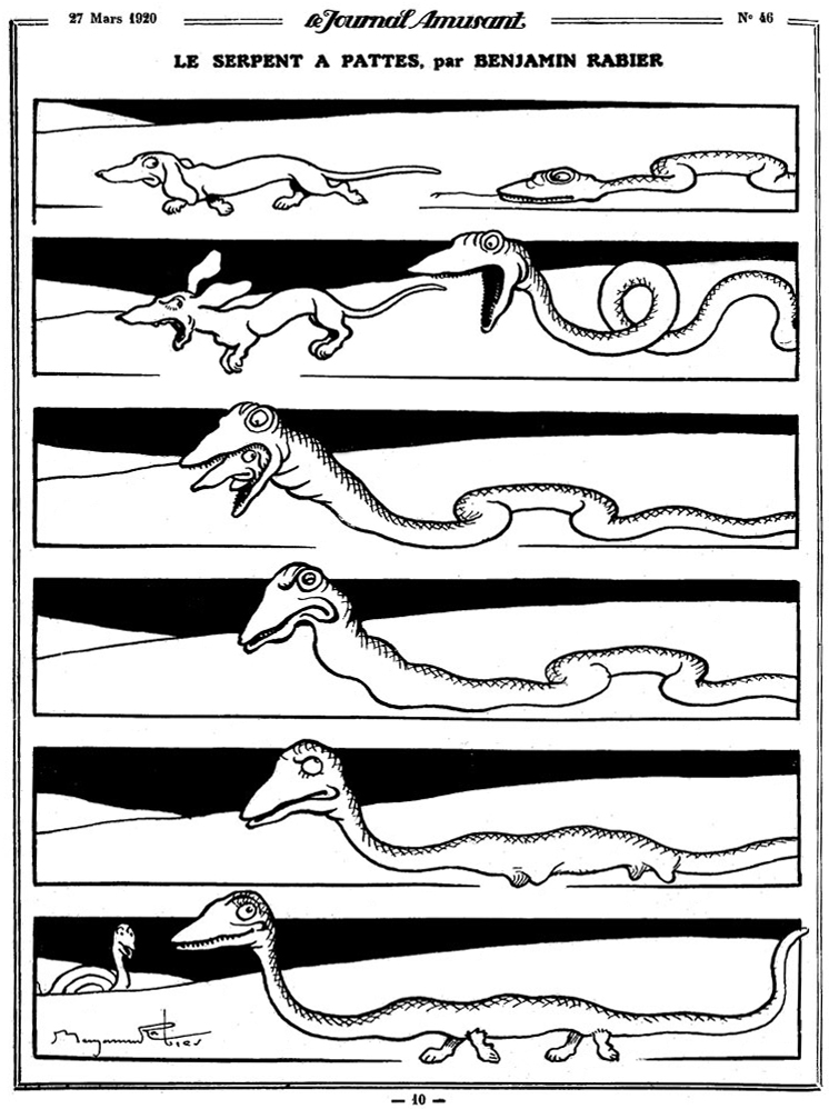 « Le serpent à pattes » par Benjamin Rabier